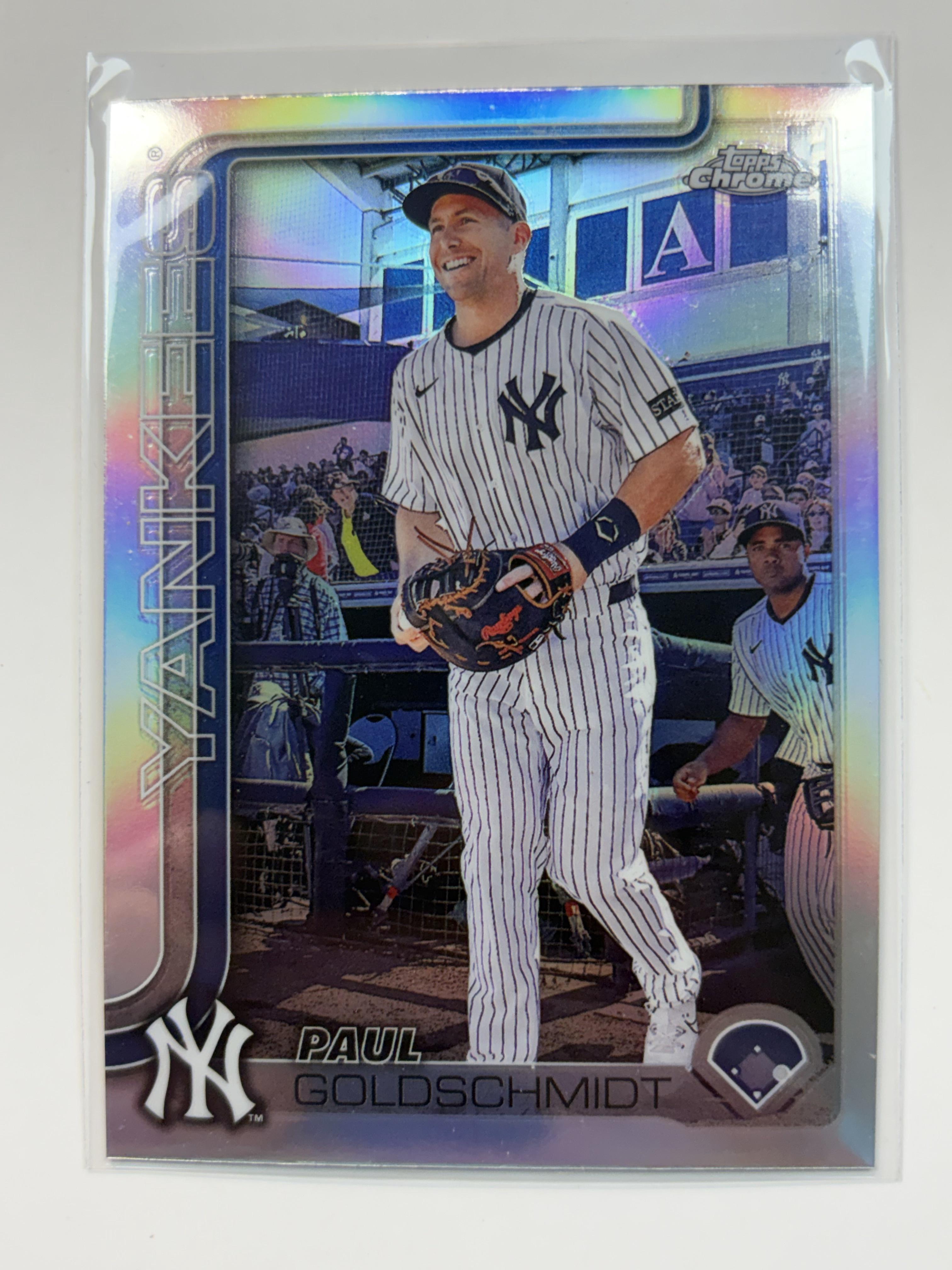 2025 Topps Chrome 168 Paul Goldschmidt Silver Refractors New York Yankees - Polish Kings Auto Detail & Customs