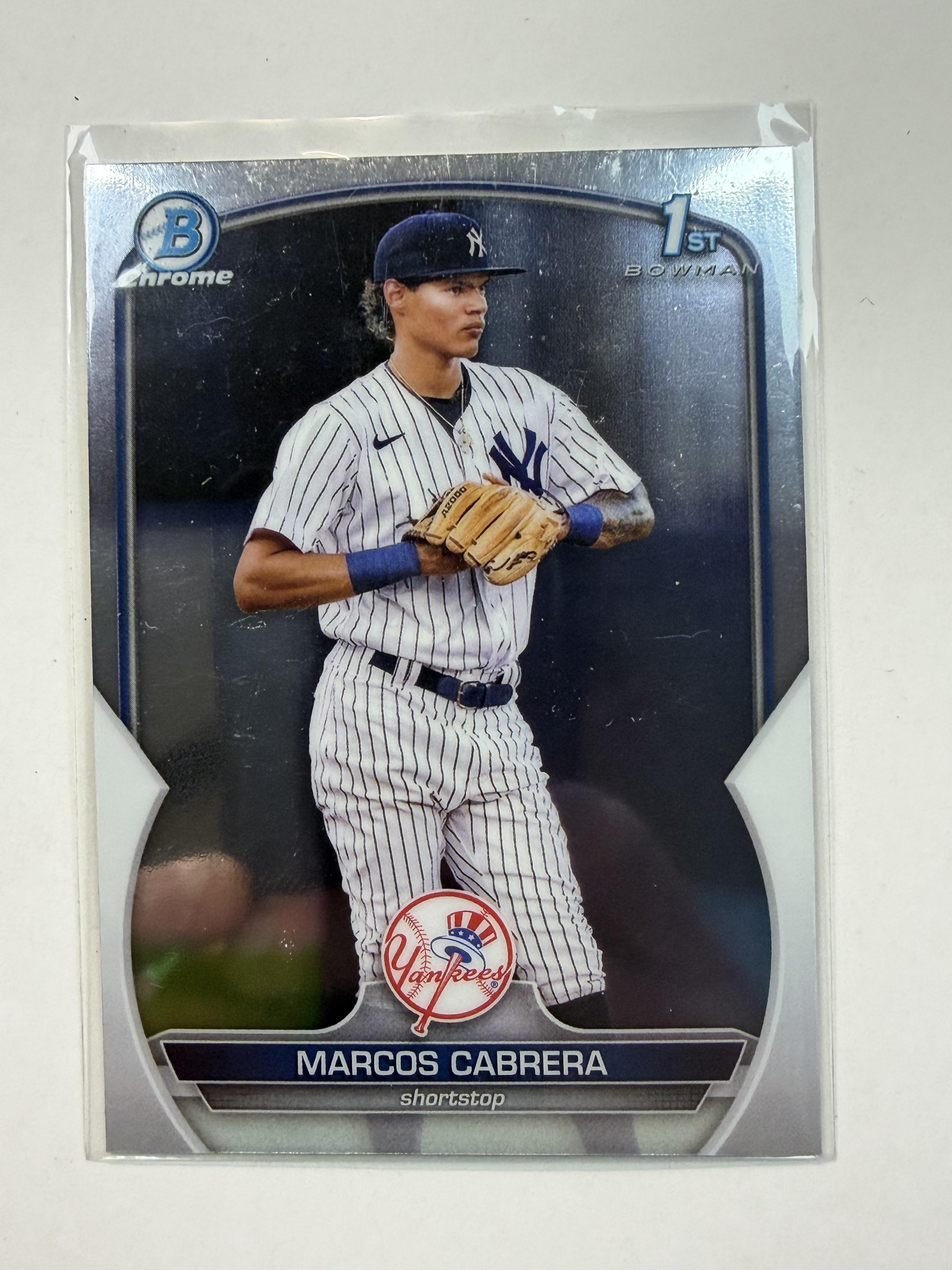 2023 Bowman Chrome BCP-46 Marcos Cabrera Bowman Chrome 1st Prospects Yankees - Polish Kings Auto Detail & Customs