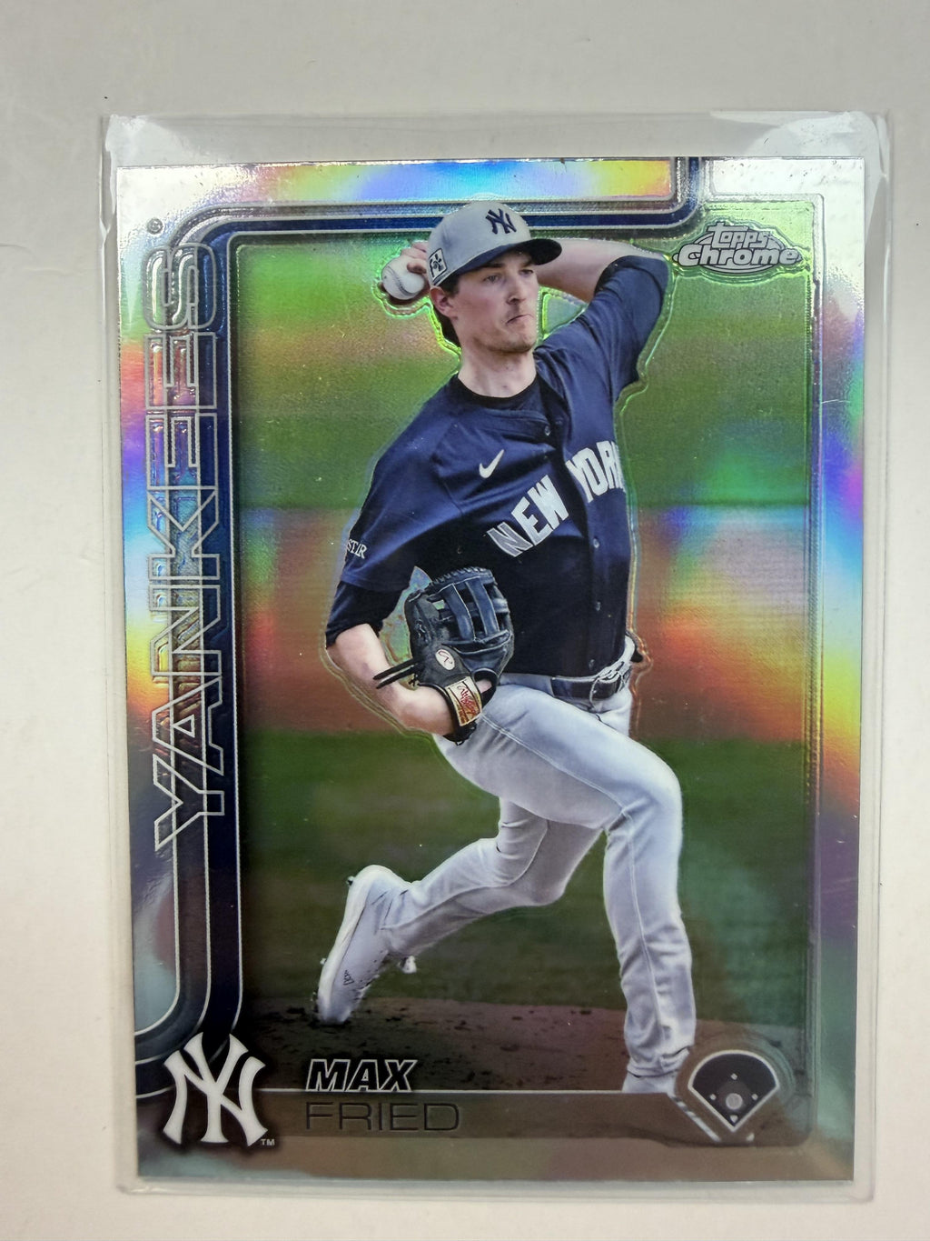 2025 Topps Chrome 39 Max Fried Ray Way Refractor New York Yankees - Polish Kings Auto Detail & Customs