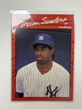 1990 Donruss #427 Deion Sanders Rookie Card New York Yankees