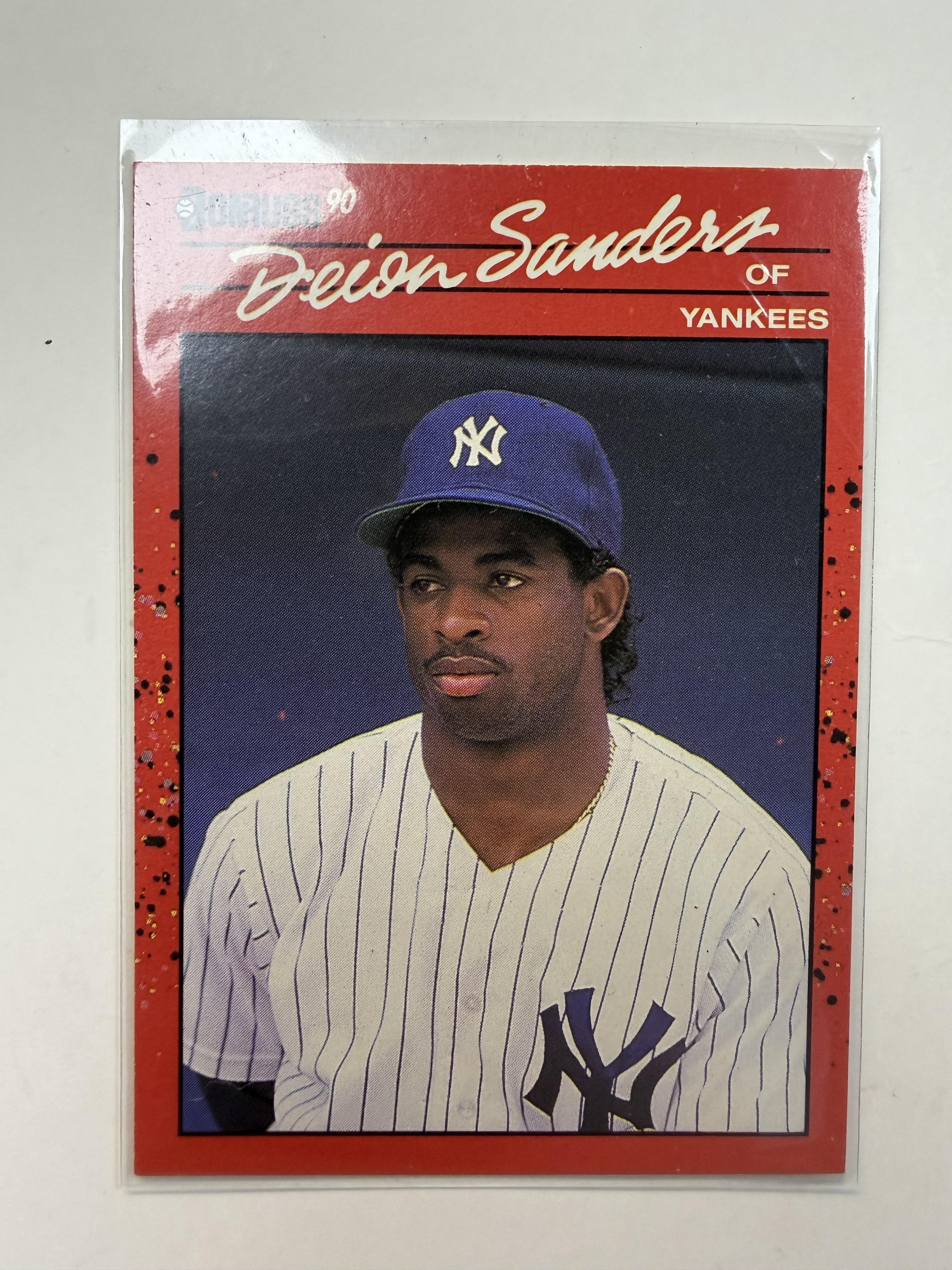 1990 Donruss #427 Deion Sanders Rookie Card New York Yankees