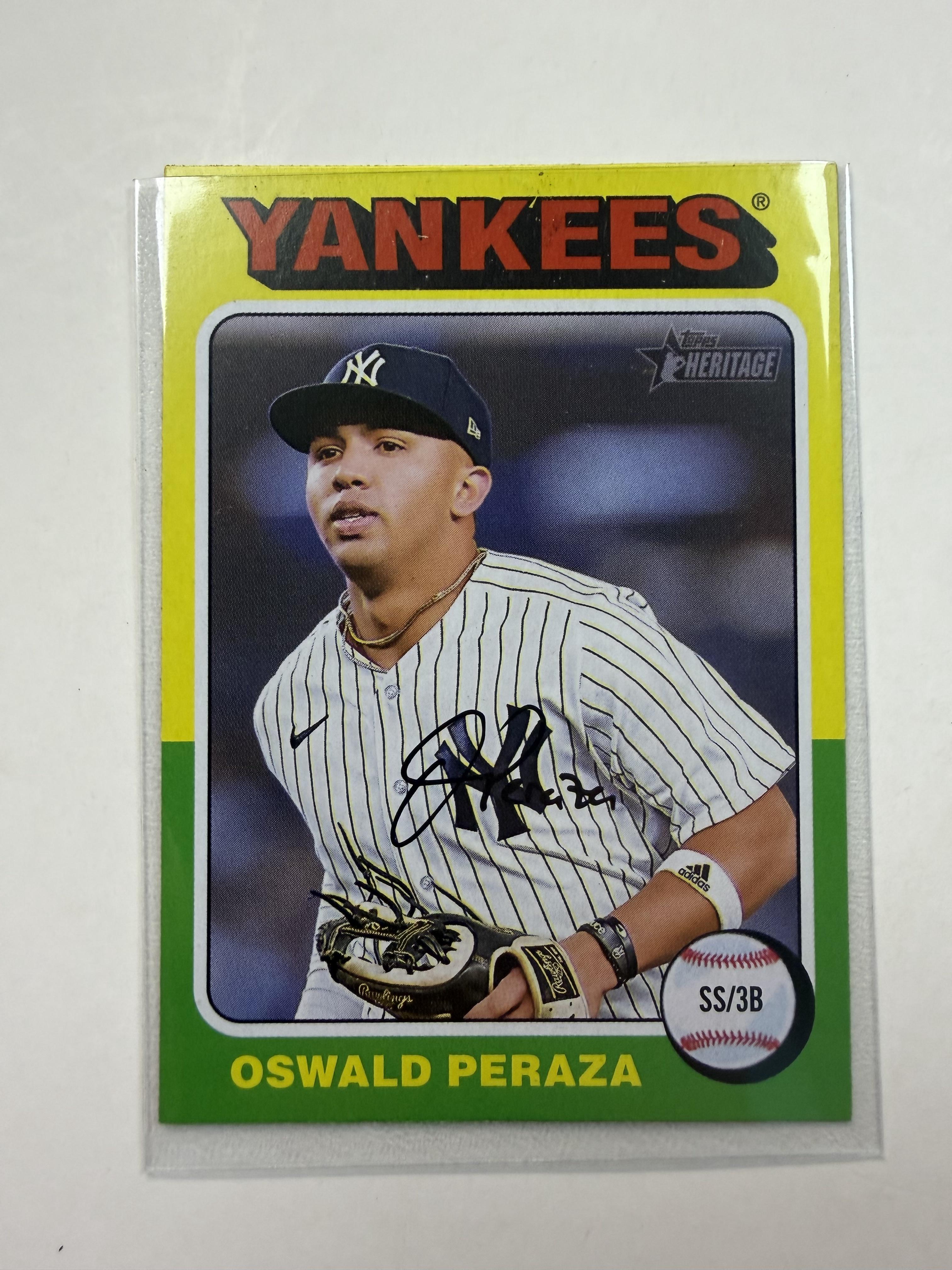 2024 Topps Heritage #273 Oswald Peraza New York Yankees
