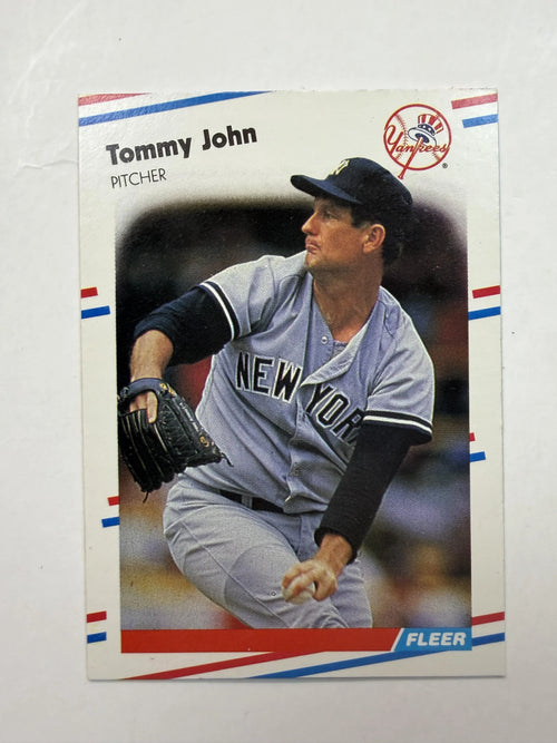 Front of Card 1988 Fleer 211 Tommy John New York Yankees - Polish Kings Auto Detail & Customs