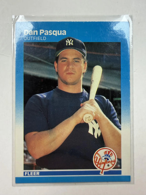 Front of Card 1987 Fleer #108 Dan Pasqua New York Yankees - Polish Kings Auto Detail & Customs