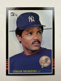 1985 Donruss #591 Omar Moreno New York Yankees