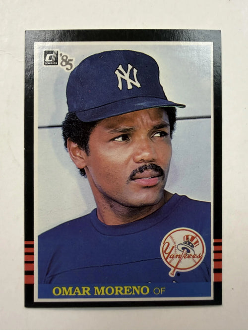 Front Side of 1985 Donruss #591 Omar Moreno New York Yankees - Polish Kings Auto Detail & Customs