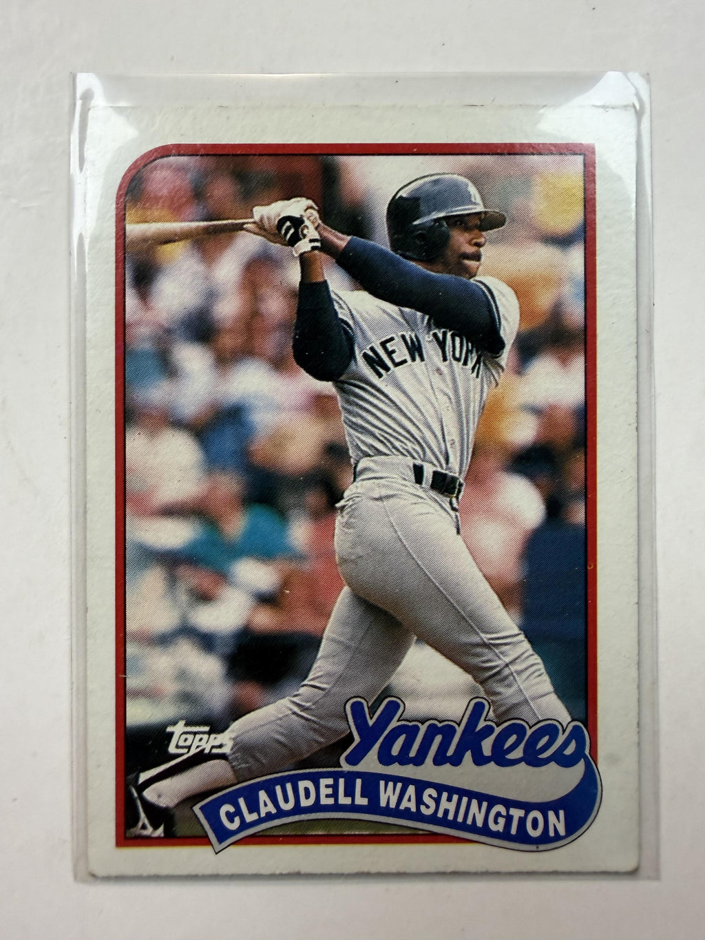 1989 Topps #185 Claudell Washington New York Yankees