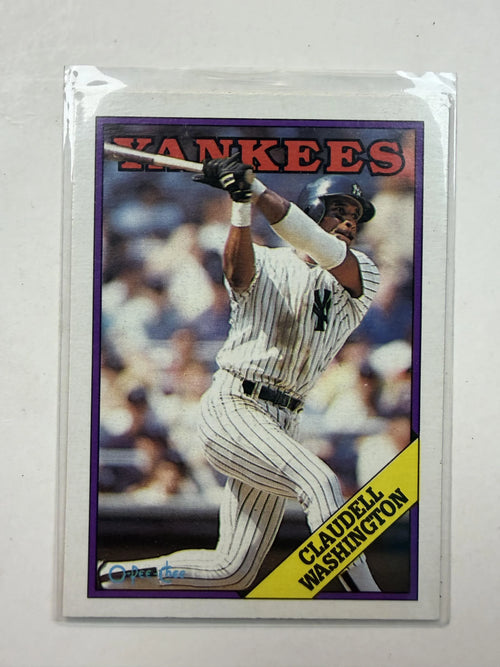 1988 O-Pee-Chee #335 Claudell Washington New York Yankees - Polish Kings Auto Detail & Customs