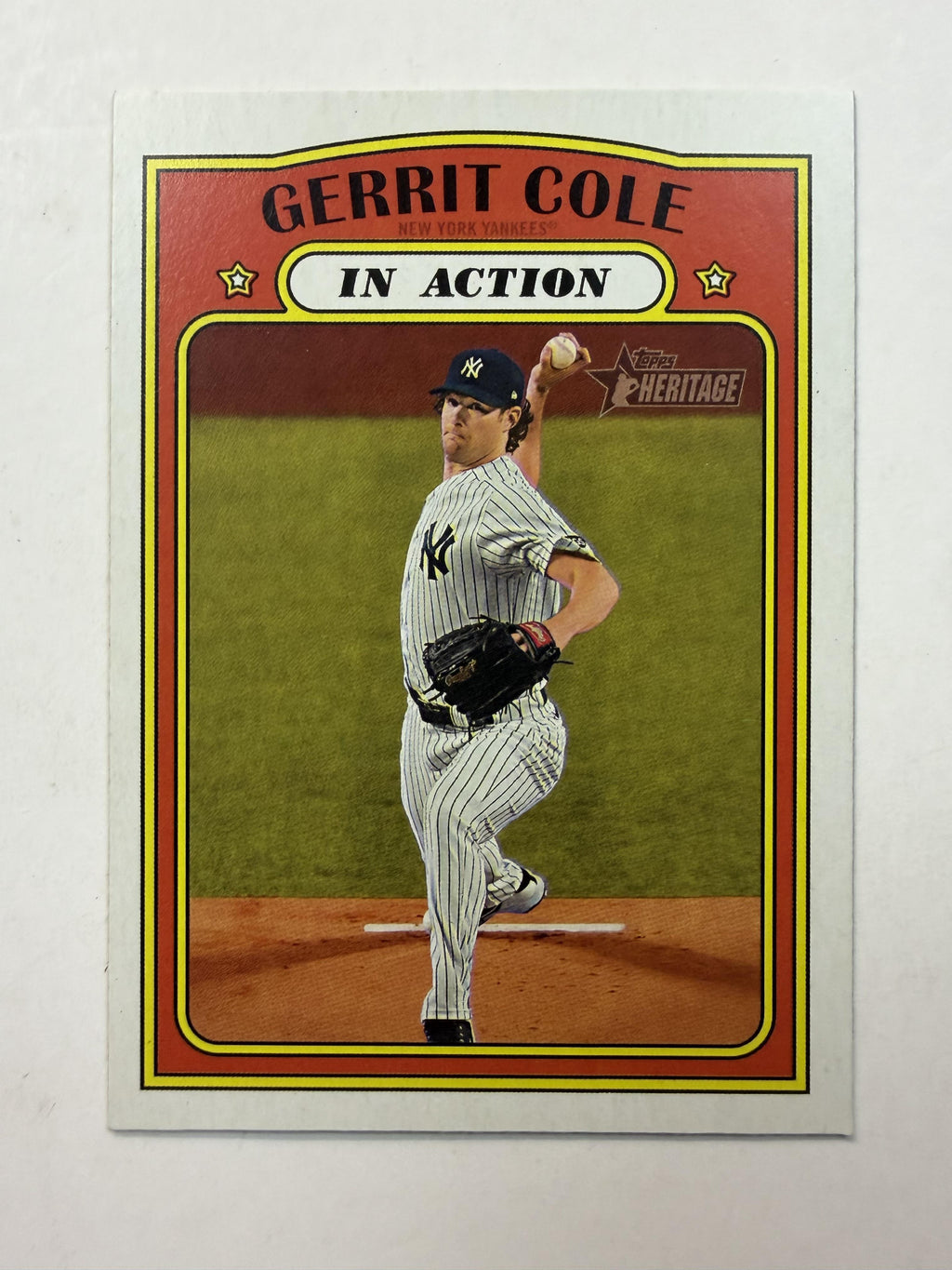2021 Topps Heritage #250 Gerrit Cole New York Yankees