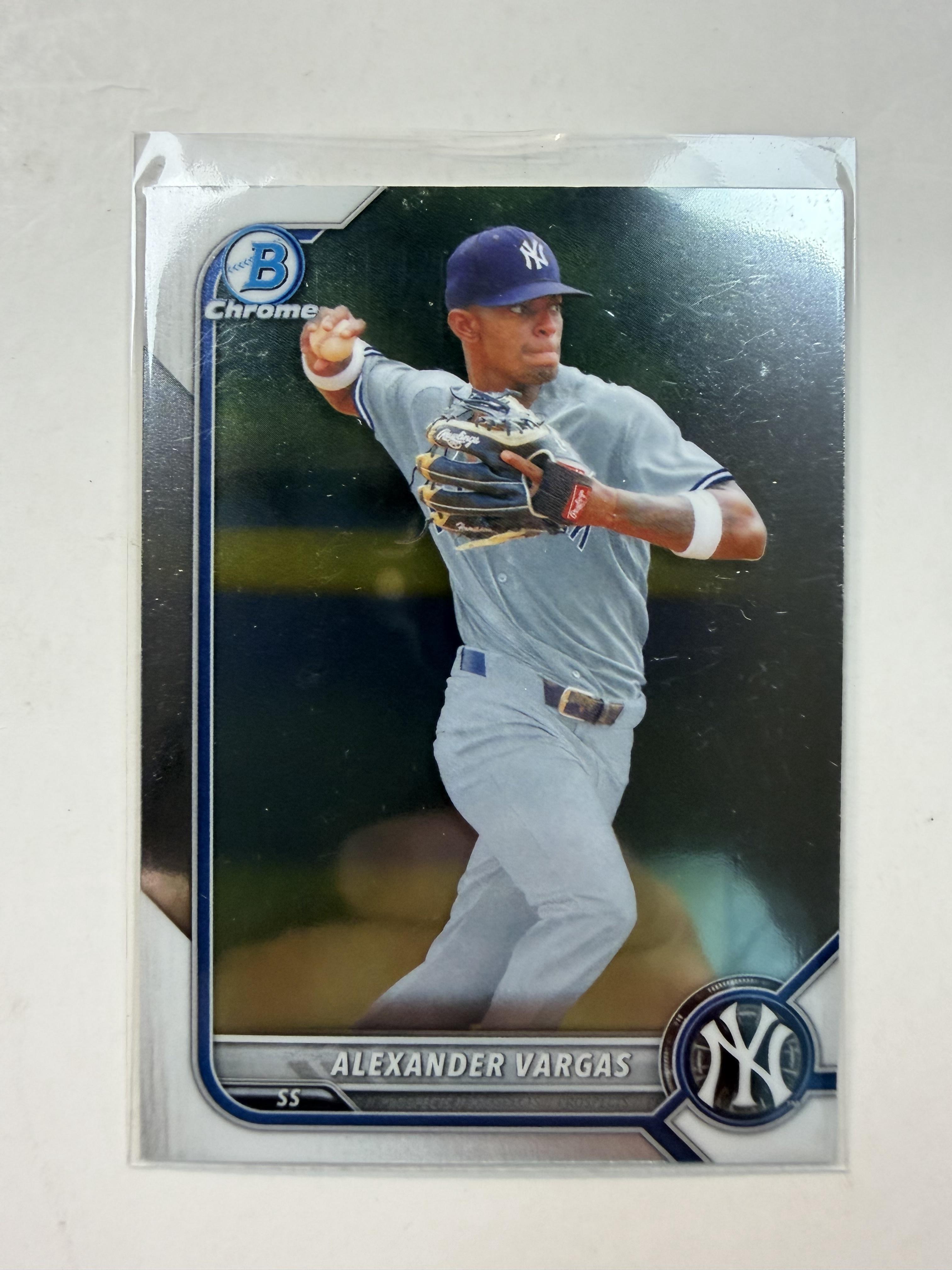 2022 Bowman #BCP-140 Alexander Vargas Chrome Prospects New York Yankees
