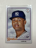 2022 Topps Archives #124 Luis Gil Rookie Card New York Yankees