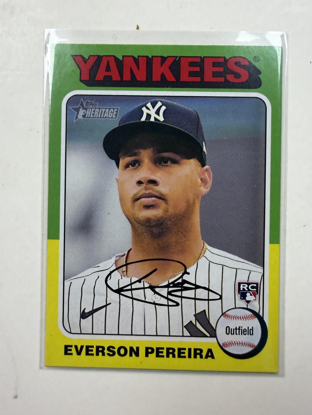 2024 Topps Heritage #348 Everson Pereira Rookie Card New York Yankees