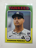 2024 Topps Heritage #348 Everson Pereira Rookie Card New York Yankees