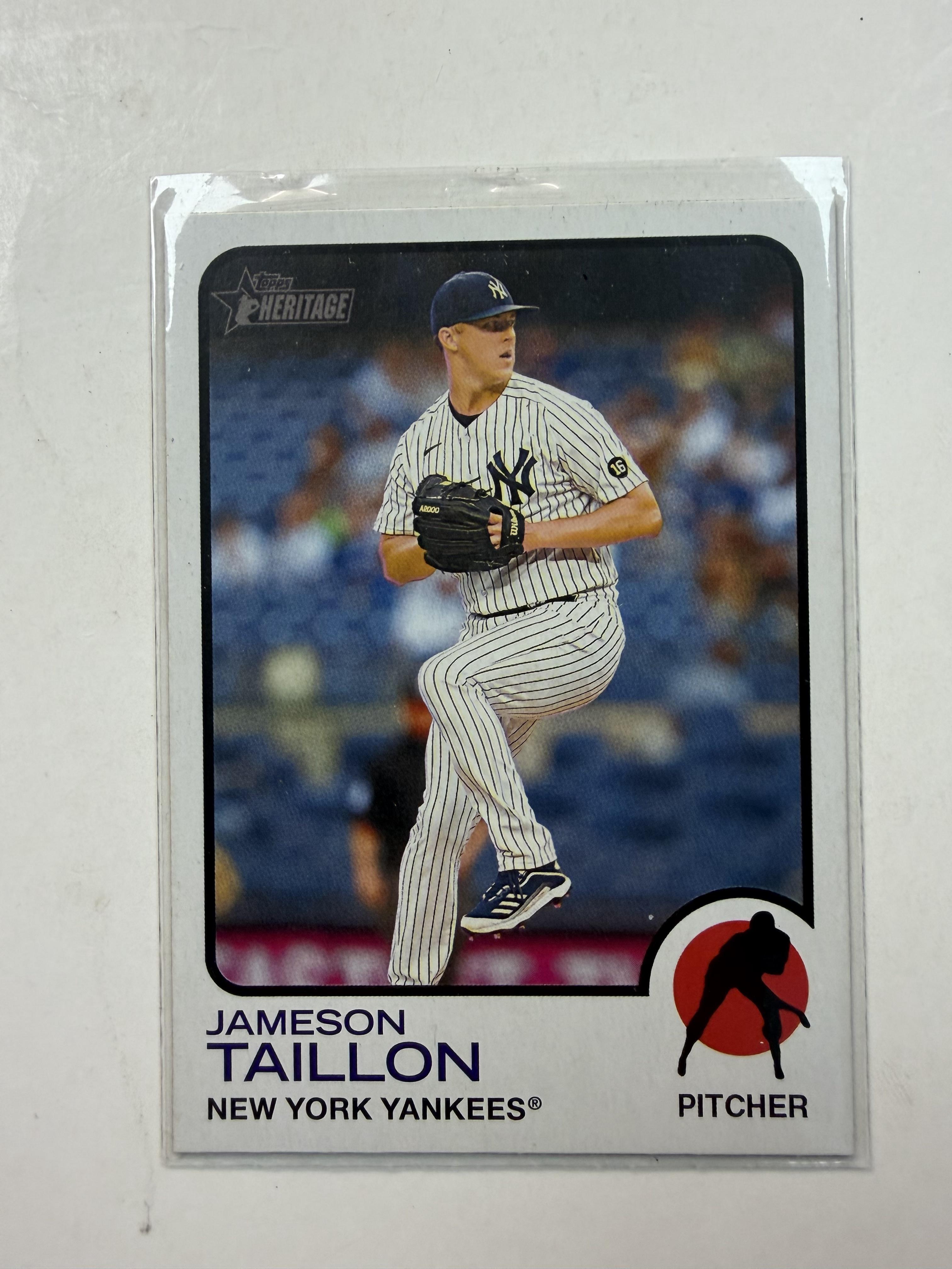 2022 Topps Heritage #689 Jameson Lee Taillon New York Yankees