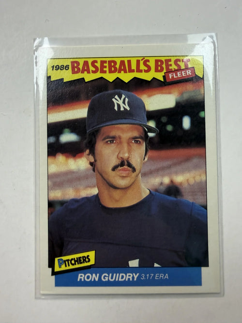 Front of Card 1986 Fleer Baseball's Best Sluggers vs. Pitchers #14 Ron Guidry - Polish Kings Auto Detail & Customs