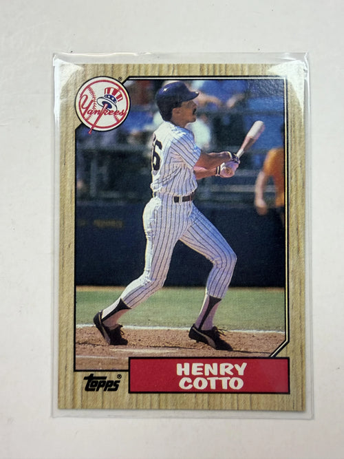 Front of Card 1987 Topps #174 Henry Cotto New York Yankees - Polish Kings Auto Detail & Customs