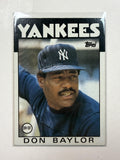 1986 Topps #765 Don Baylor New York Yankees