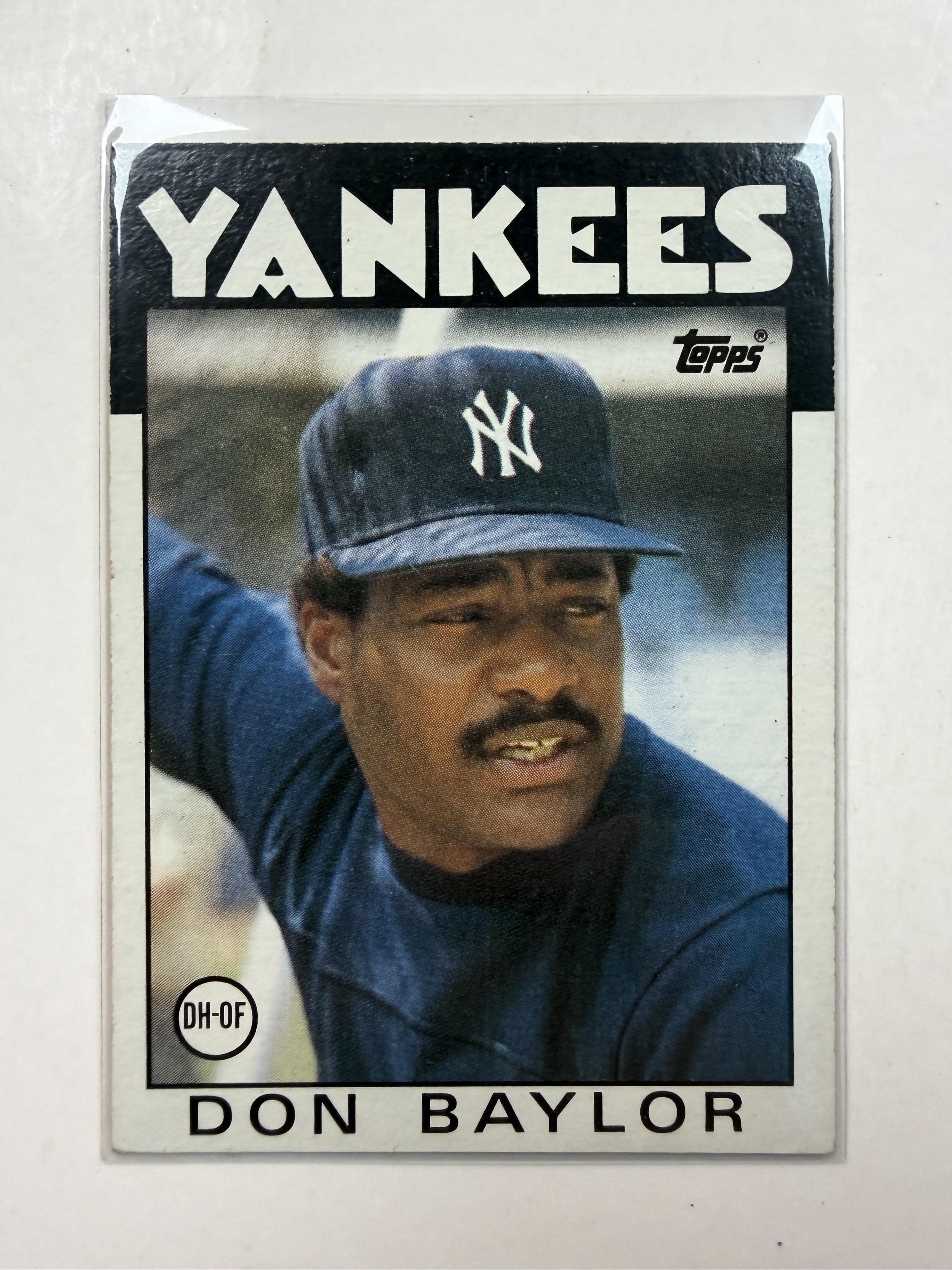 1986 Topps #765 Don Baylor New York Yankees