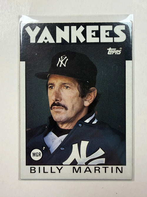 Front of Card 1986 Topps #651 Billy Martin New York Yankees - Polish Kings Auto Detail & Customs