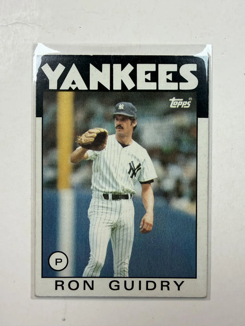 Front of Card 1986 Topps #610 Ron Guidry New York Yankees - Polish Kings Auto Detail & Customs