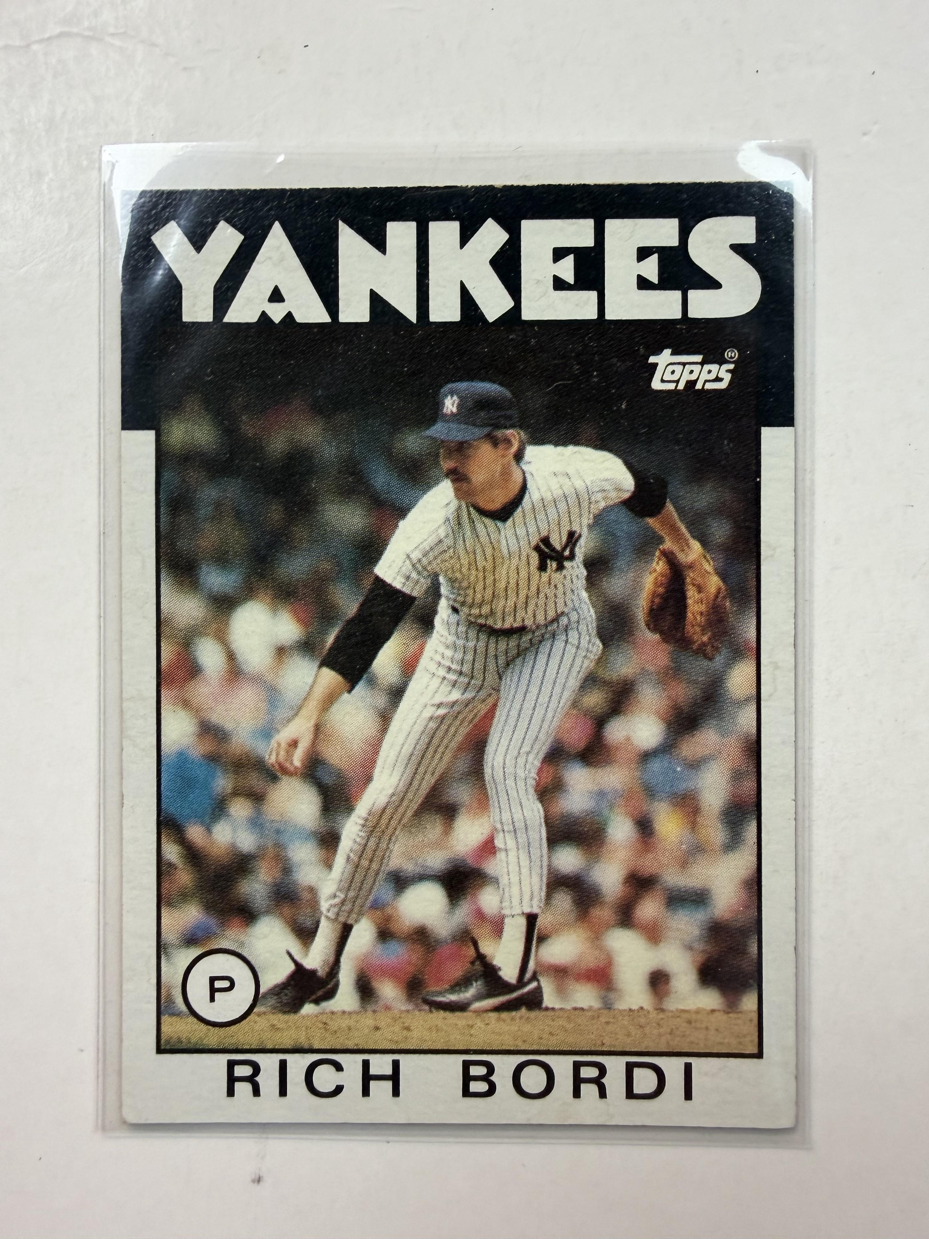 1986 Topps #94 Rich Bordi New York Yankees