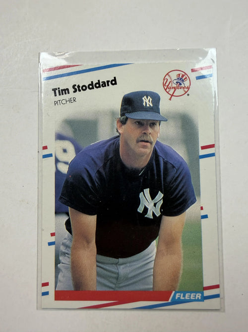 Front Side of 1988 Fleer #222 Tim Stoddard New York Yankees - Polish Kings Auto Detail & Customs