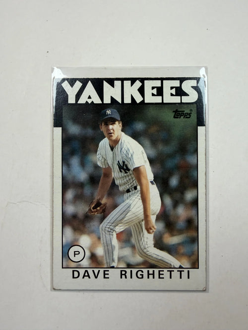 Front of Card 1986 Topps #560 Dave Righetti New York Yankees - Polish Kings Auto Detail & Customs