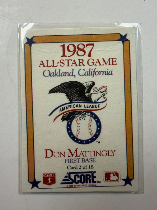 Back of Card1988 Score #2 Don Mattingly Wax Box Bottom Panels Singles - Polish Kings Auto Detail & Customs