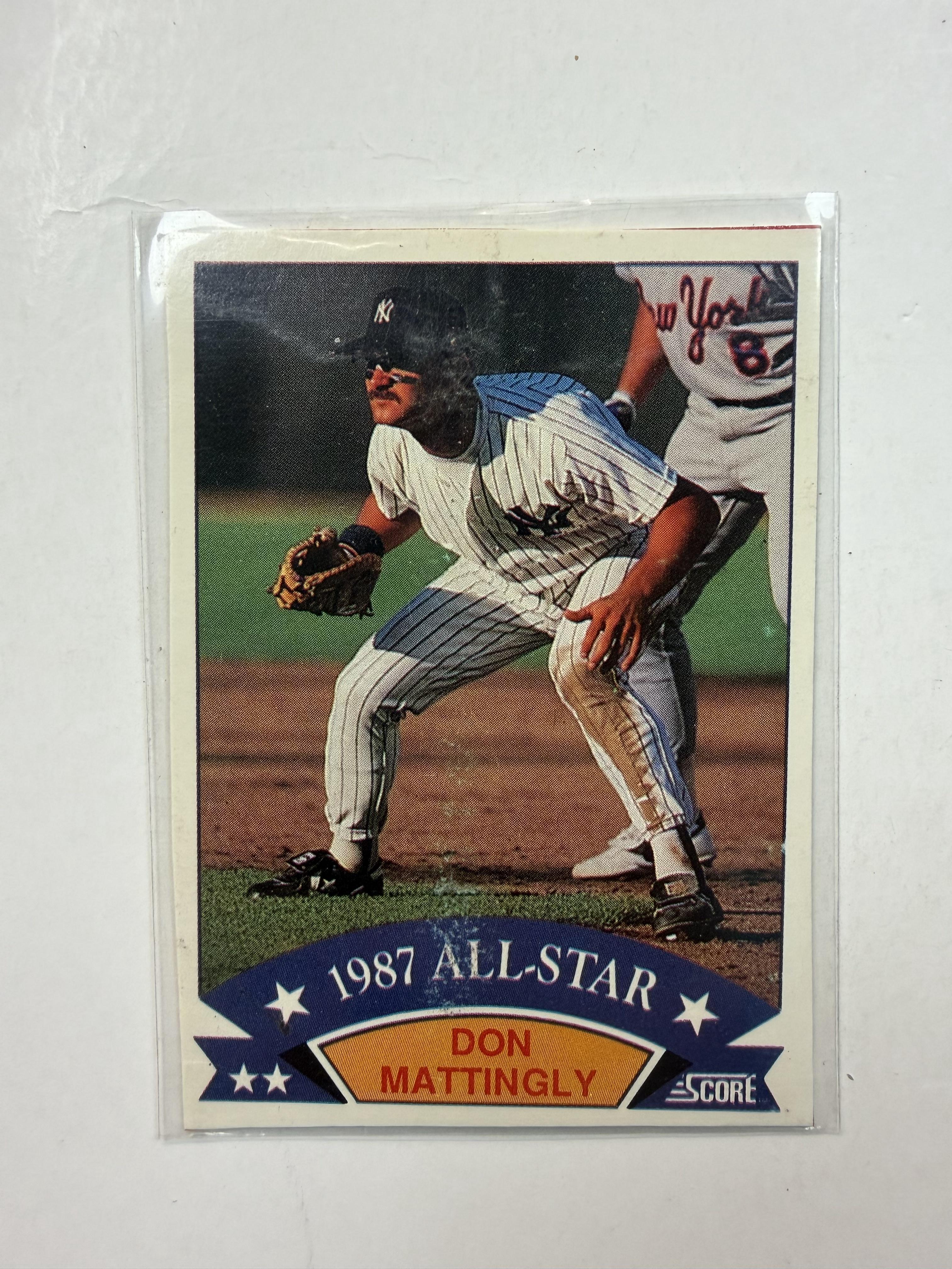 1988 Score #2 Don Mattingly Wax Box Bottom Panels Singles