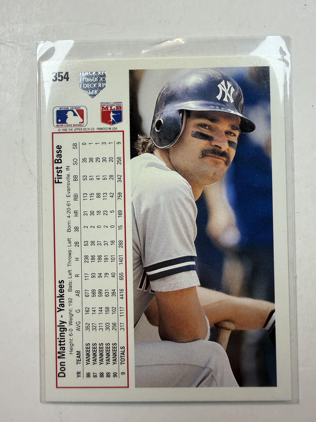 1991 Upper Deck #354c Don Mattingly New York Yankees