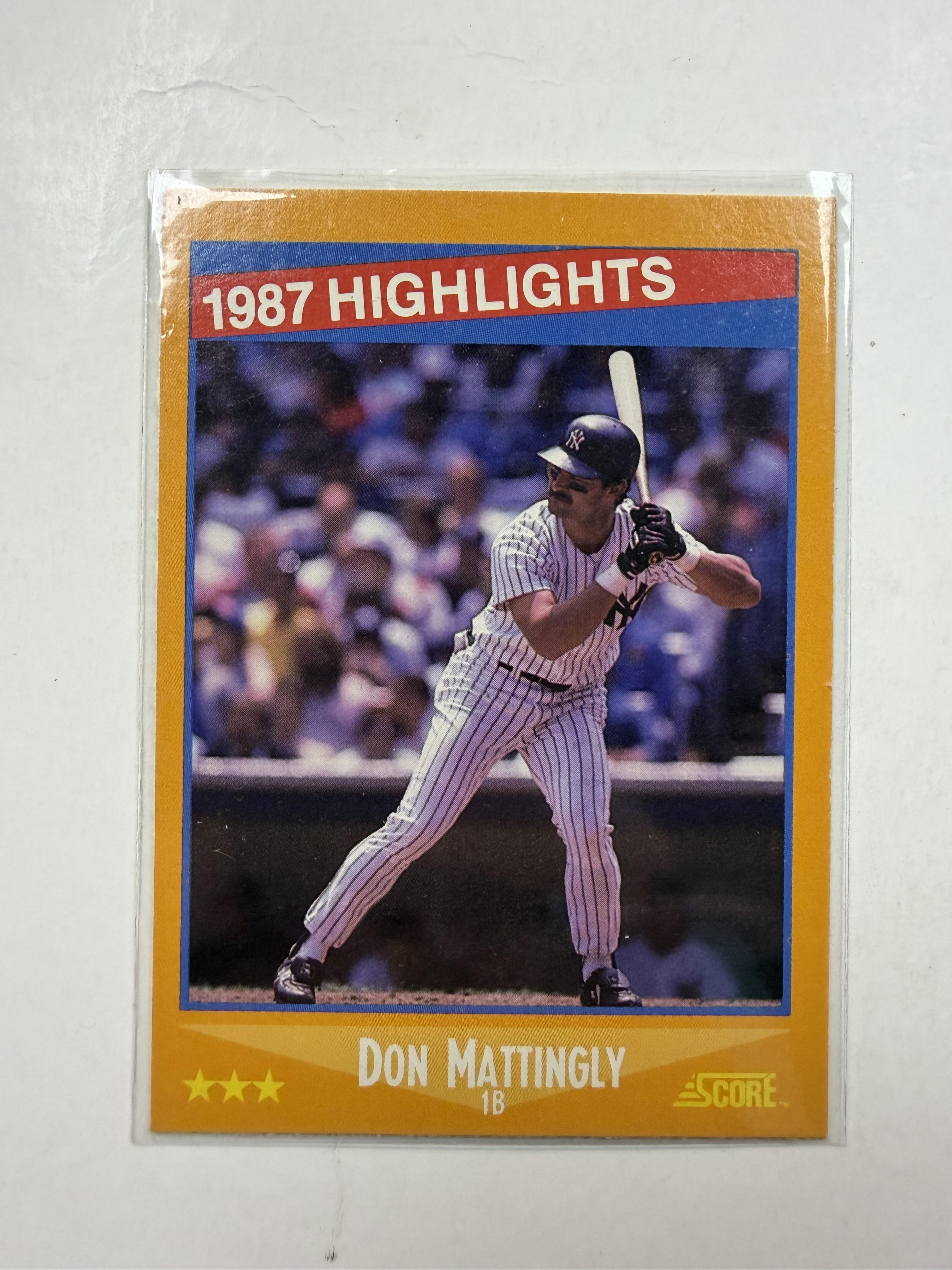 1988 Score #658 1987 Highlights Don Mattingly New York Yankees