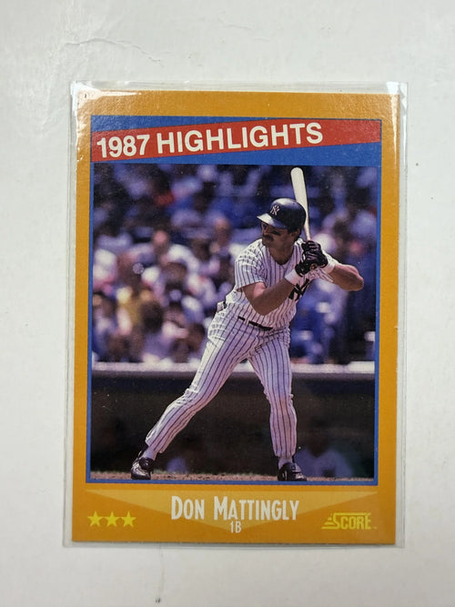 Front of Card 1988 Score #658 1987 Highlights Don Mattingly New York Yankees - Polish Kings Auto Detail & Customs