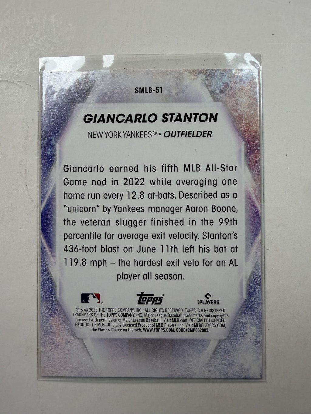 2023 Topps #SMLB-51 Giancarlo Stanton Stars of MLB