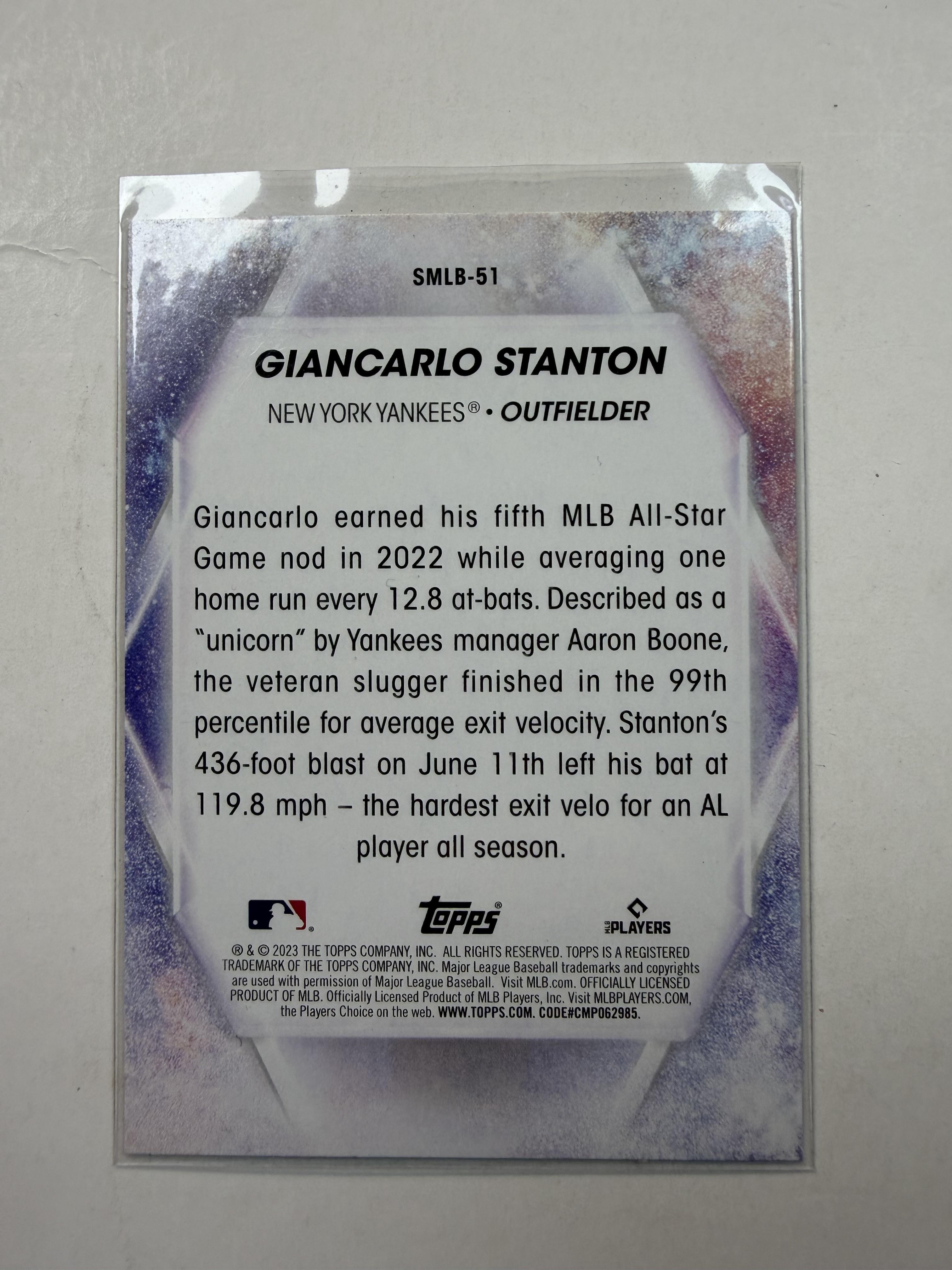 2023 Topps #SMLB-51 Giancarlo Stanton Stars of MLB