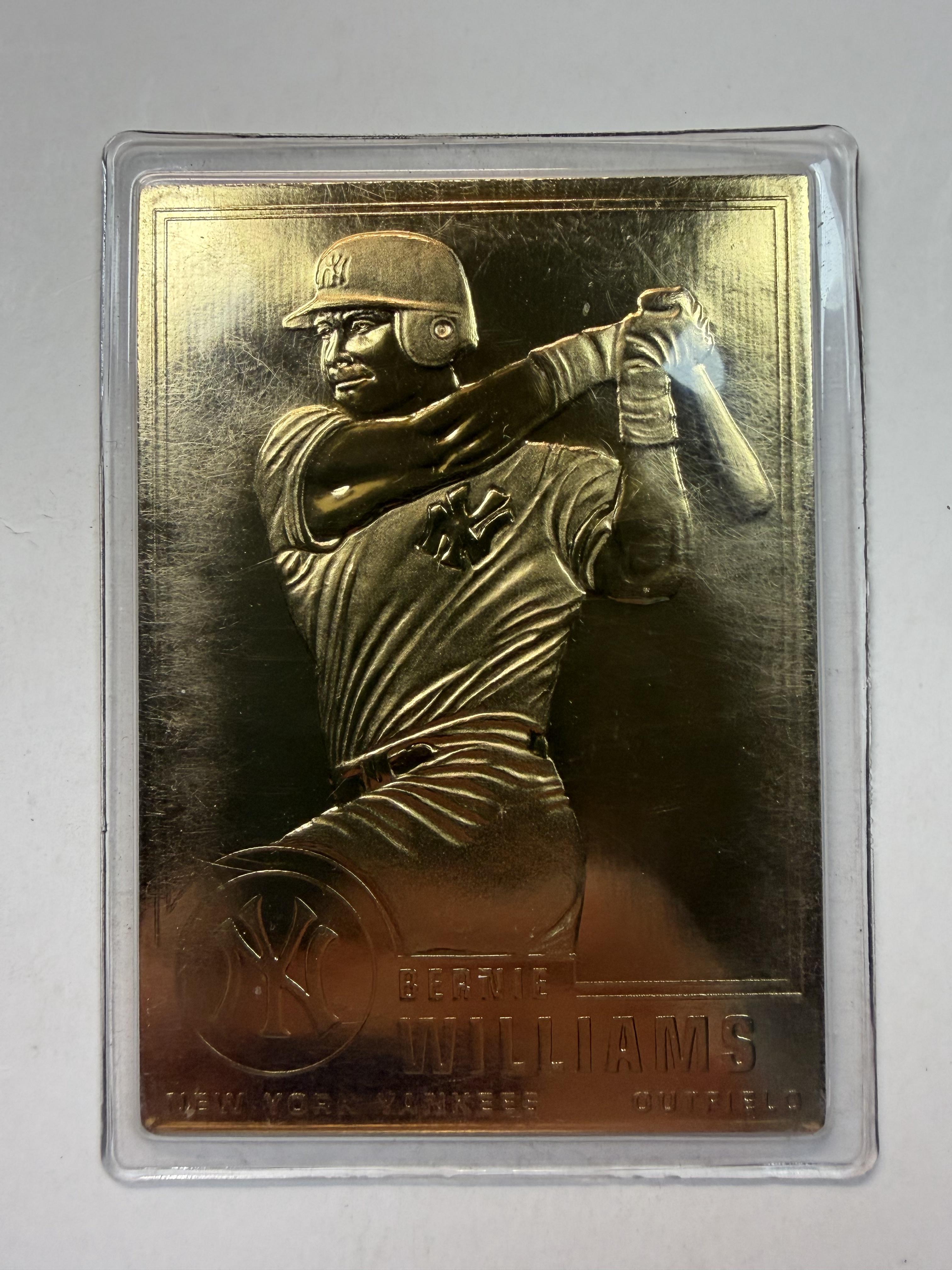 2007 MLBP Danbury Mint 22k Gold Bernie Williams #136 New York Yankees