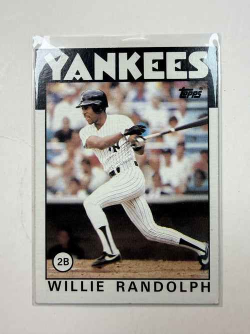 Front Side of 1986 Topps #455 Willie Randolph New York Yankees - Polish Kings Auto Detail & Customs