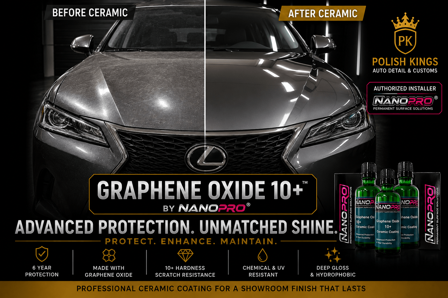 Graphene Oxide 10+ (By NanoPro) - Polish Kings Auto Detail & Customs