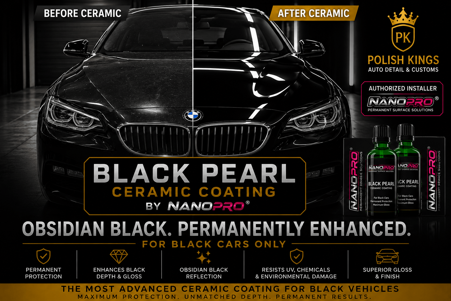 Black Pearl Ceramic Coating (By NanoPro) - Polish Kings Auto Detail & Customs