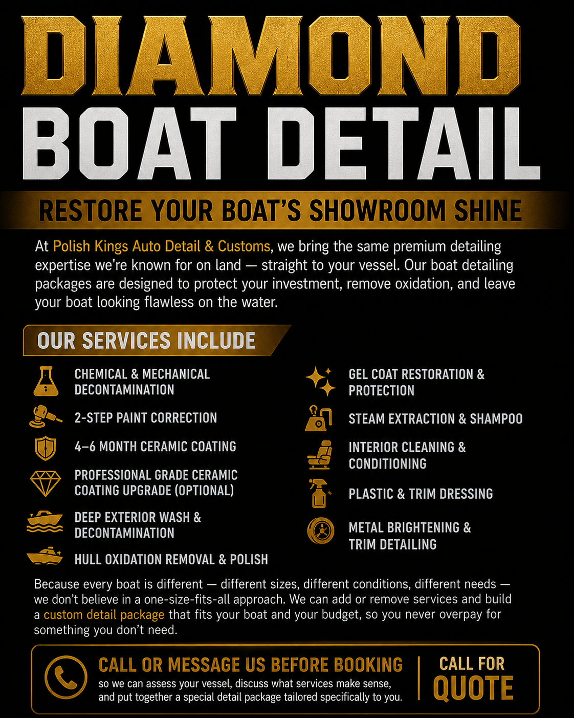 Diamond Boat Detailing - Polish Kings Auto Detail & Customs