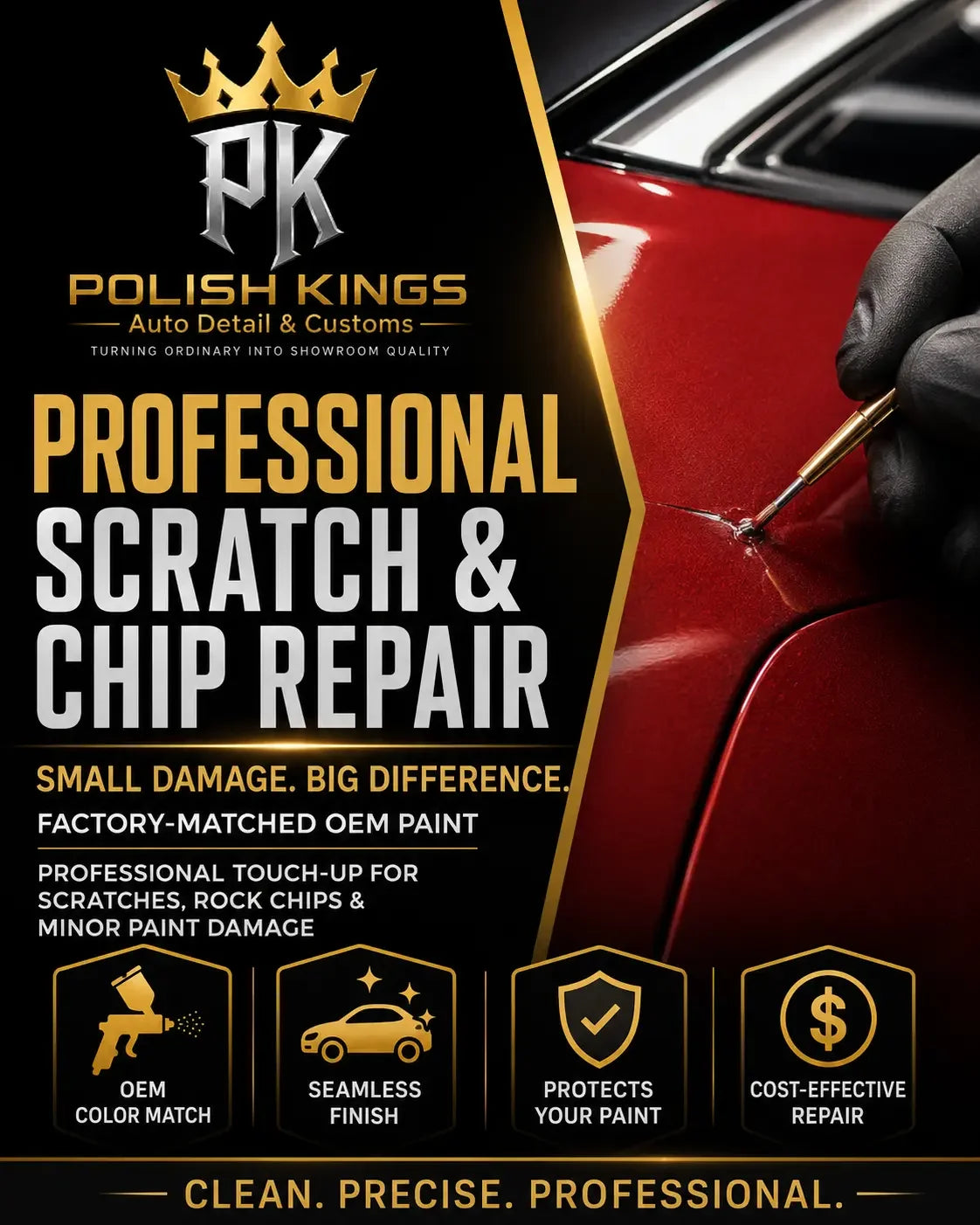 Professional Scratch & Chip Repair - Polish Kings Auto Detail & Customs