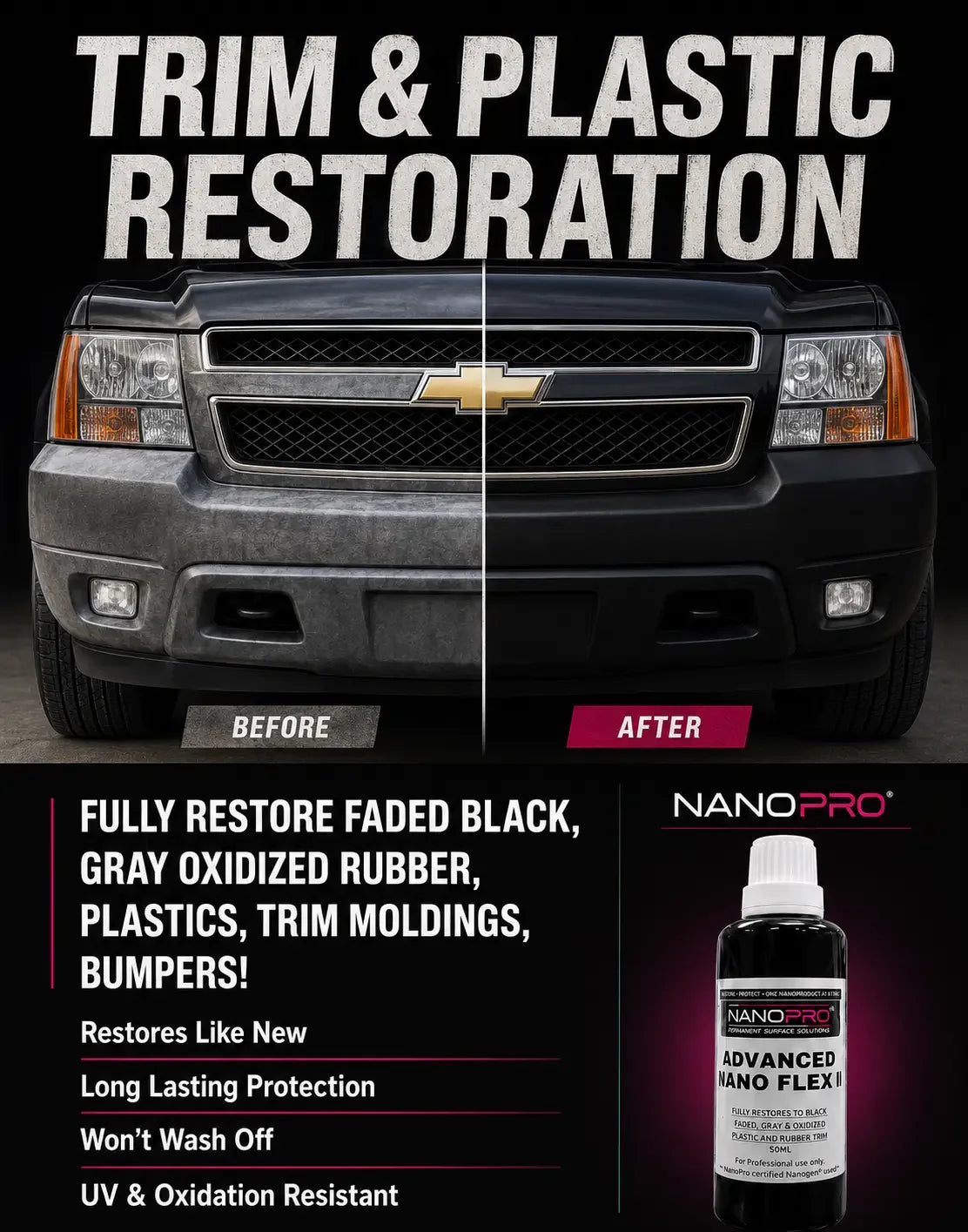 Black Trim & Plastic Restoration Service - Polish Kings Auto Detail & Customs