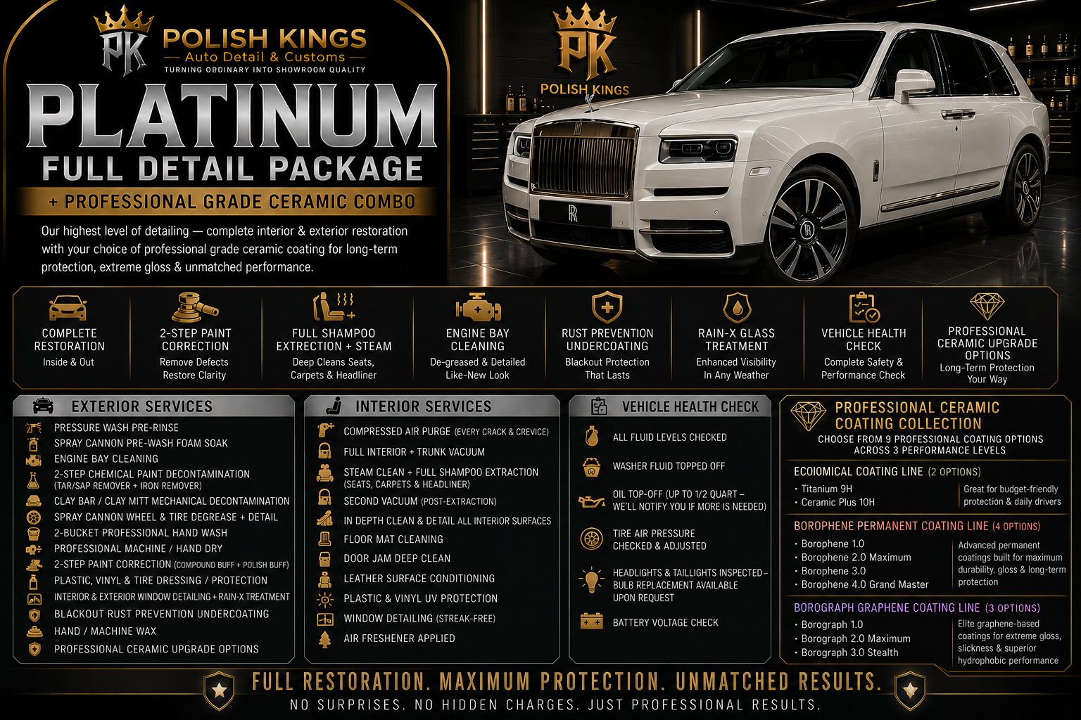 Platinum Full Detail Professional Grade Ceramic Coating Combo